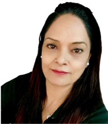 Image of Ms. Tika Dahal, who is wearing a black top with open hair.