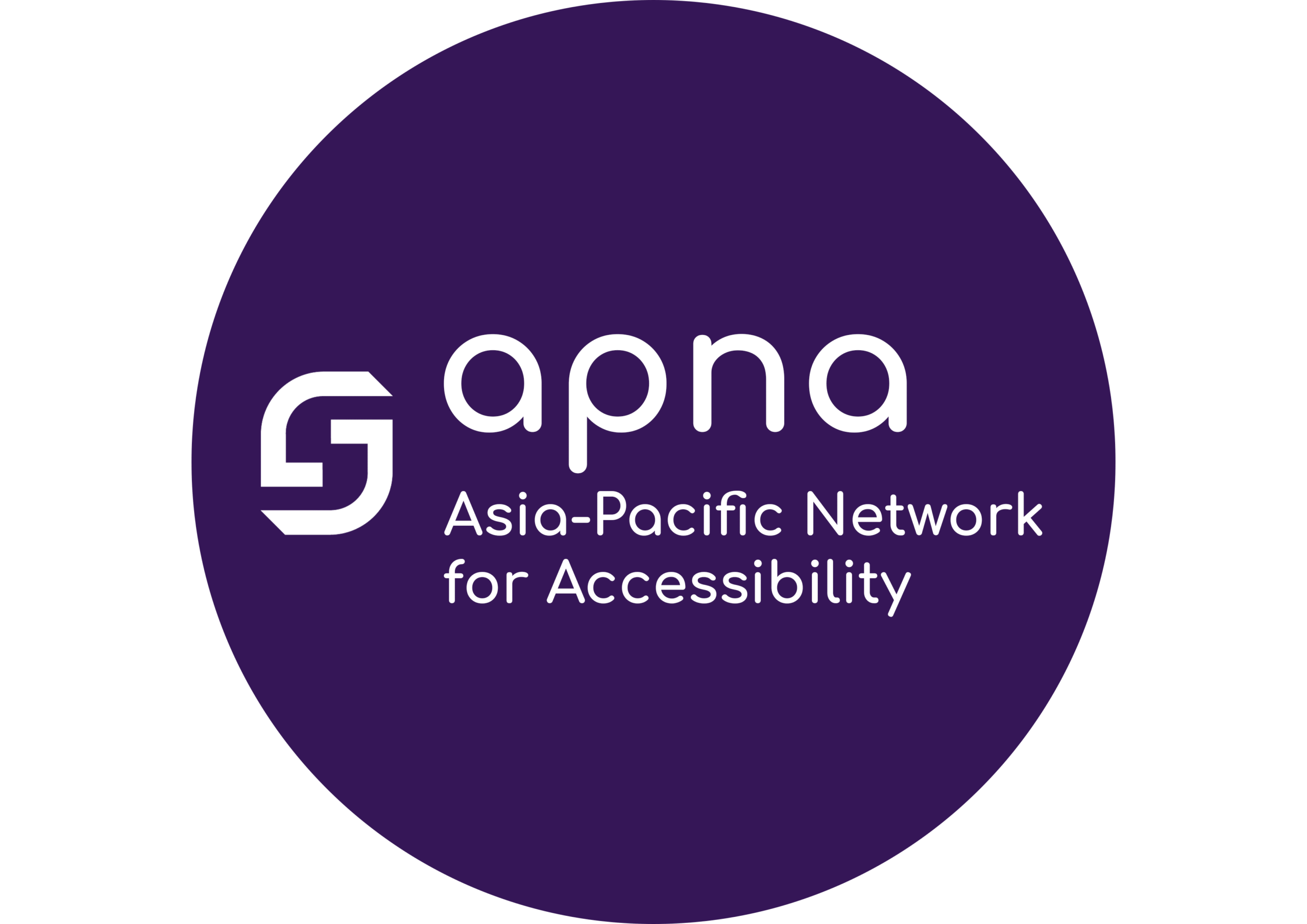 This image is a logo of apna - Asia pacific network for accessibility, which written in a white font over a purple background.