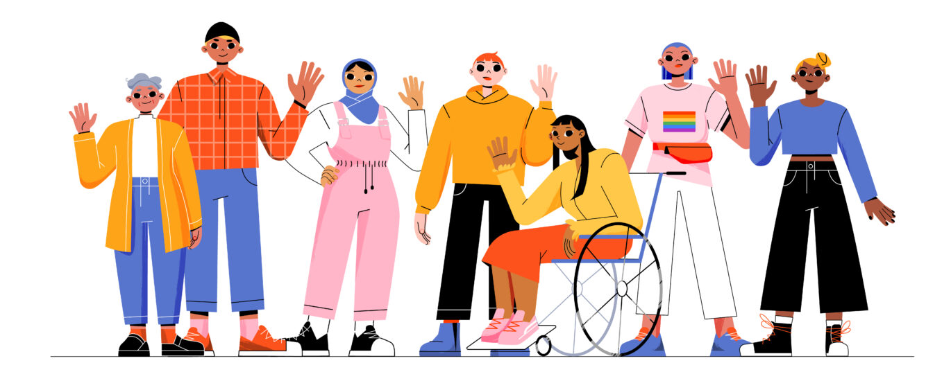 A diverse group of people